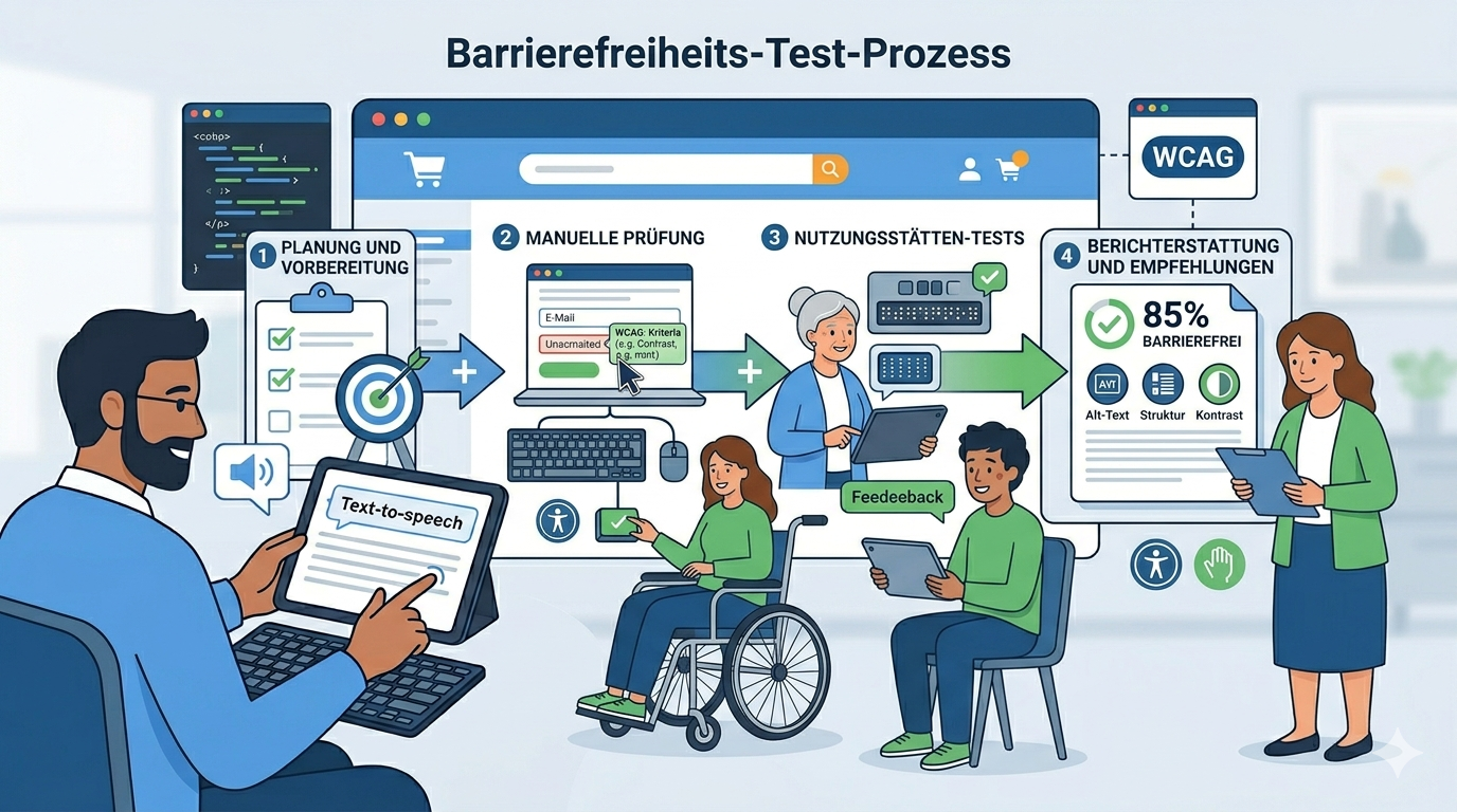 Ablauf Barrierefreiheits-Test